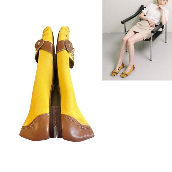 RARE 90'S Y2K JUICY COUTURE CHARM CHAIN SATIN LOAFERS SZ. 6 1/2-7 EUC - Picture 6 of 8